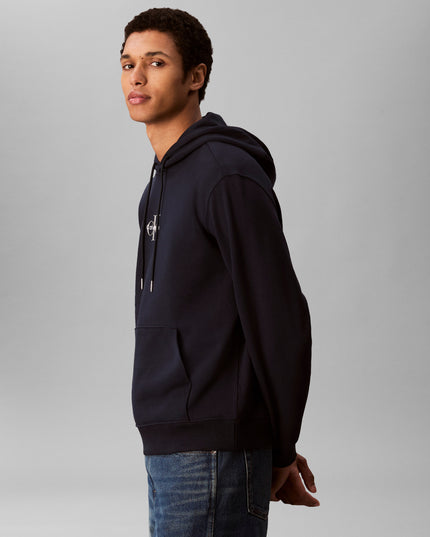 Cotton Terry Monogram Hoodie - Dark Sapphire