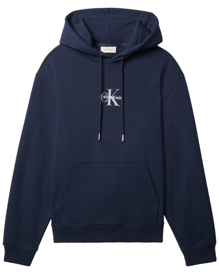 Cotton Terry Monogram Hoodie - Dark Sapphire