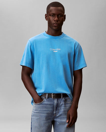 Acid Wash Logo T-Shirt - French Blue