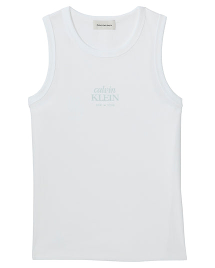 Baby Rib Logo Vest - Bright White