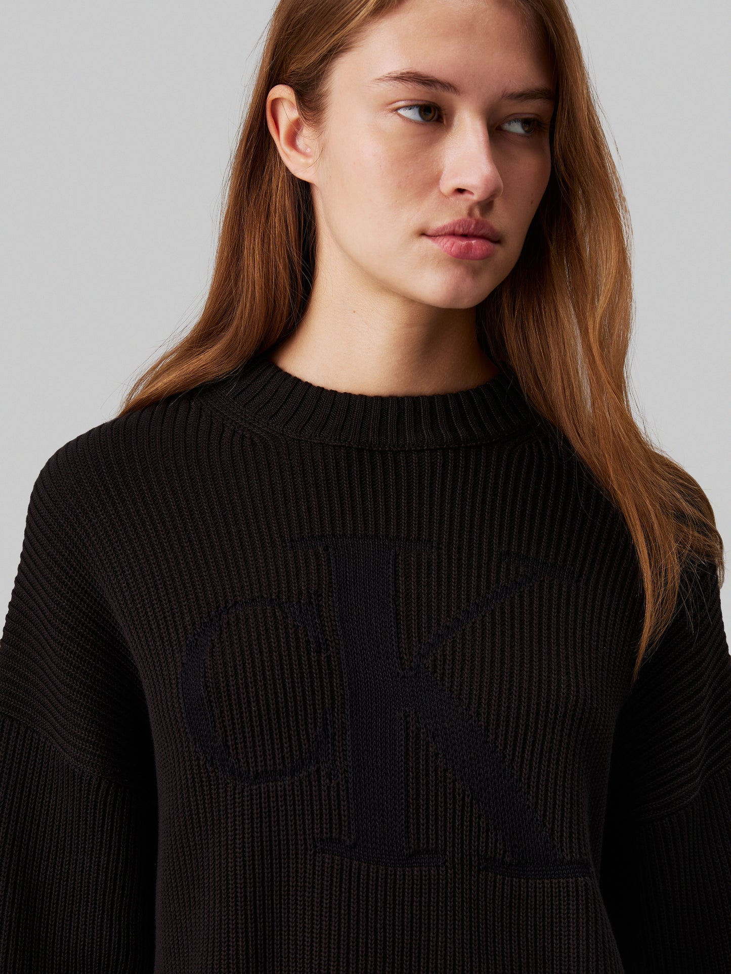 Calvin Klein Jeans Intarsia Regular Fit Jumper - Black