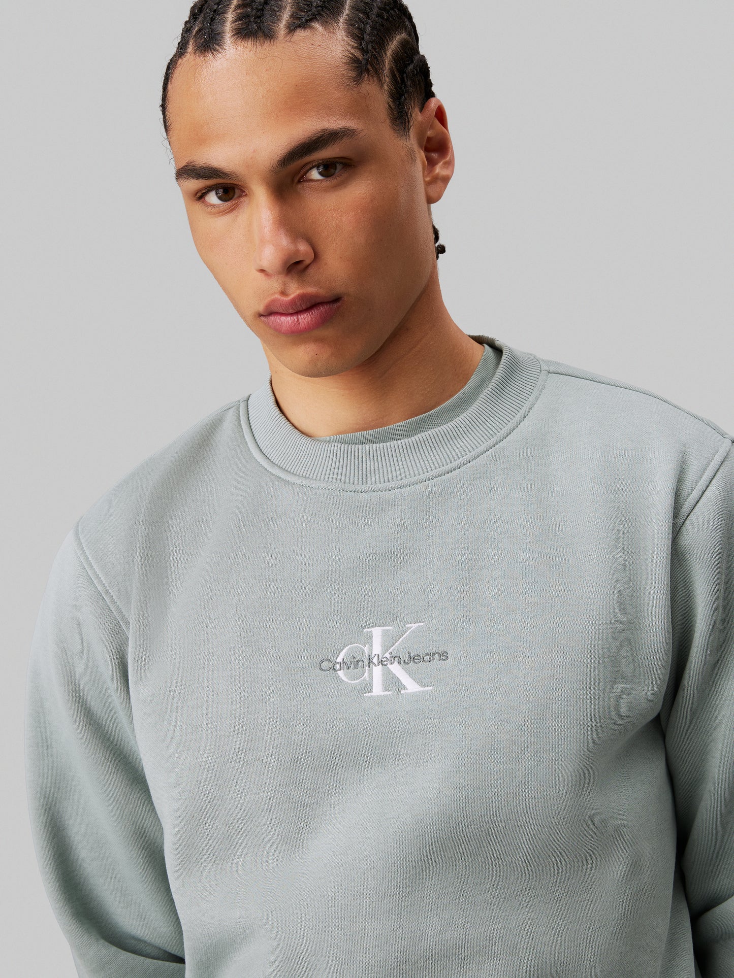 CALVIN KLEIN MONOLOGO CREW NECK - SLATE GRAY