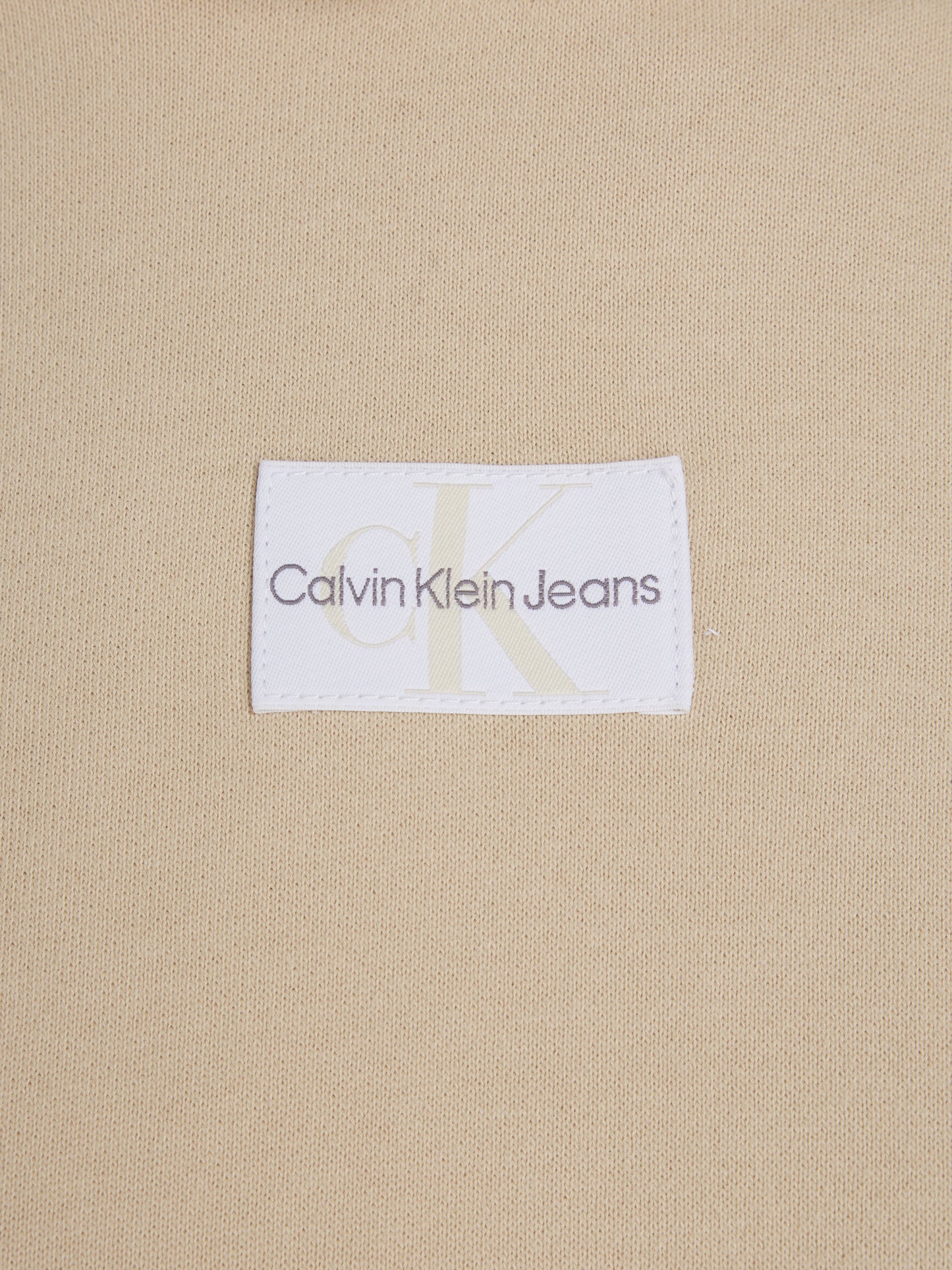 Calvin Klein Jeans - Woven Label Oversized Hoodie - Sand