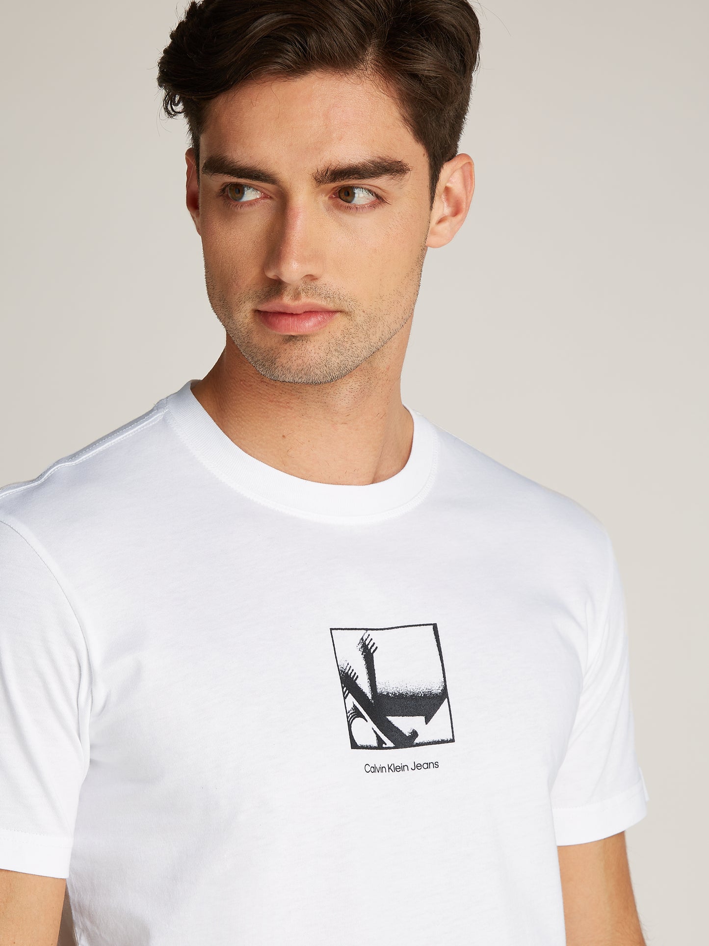 Grid Box T Shirt - Bright White