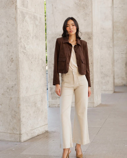 Elnette Flared Jean - Cream