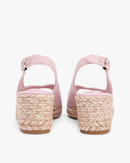 Hemp Slingback Wedge Espadrilles - Foggy Pink