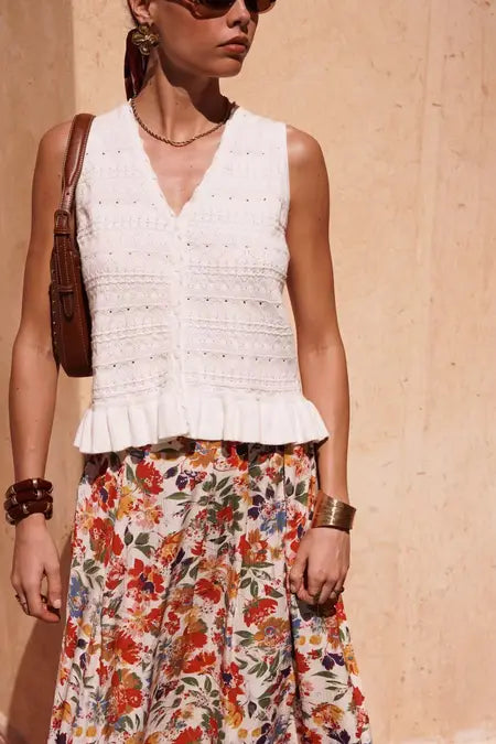 Alice Ruffled V-Neck Top