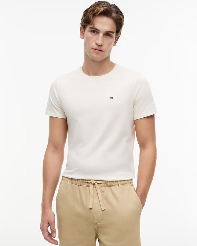 Tommy Jeans Extra Slim Flag T-Shirt - Calico
