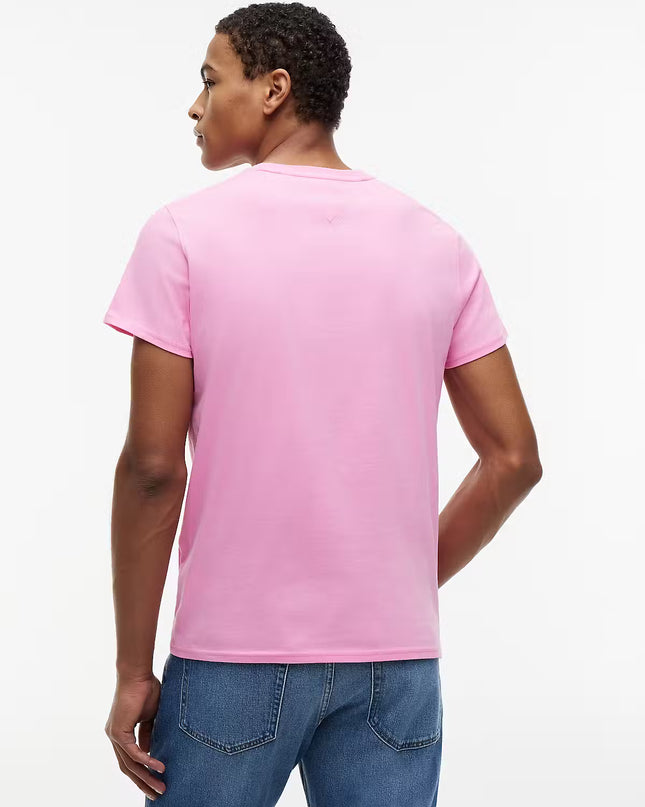 Tommy Jeans Flag Extra Slim Jersey T-Shirt - Pink Daisy