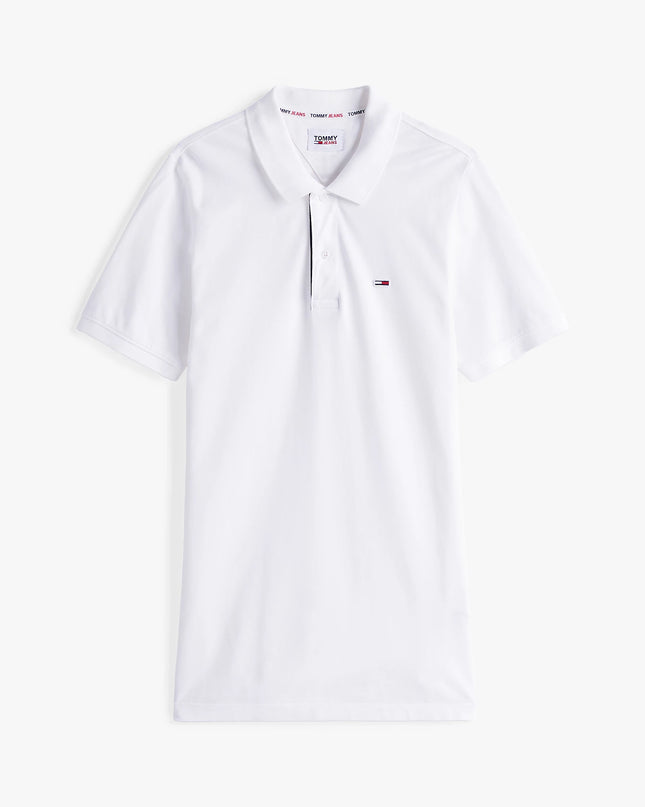Pure Cotton Slim Fit Polo Shirt - White