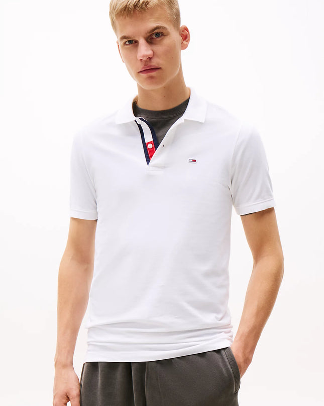 Pure Cotton Slim Fit Polo Shirt - White