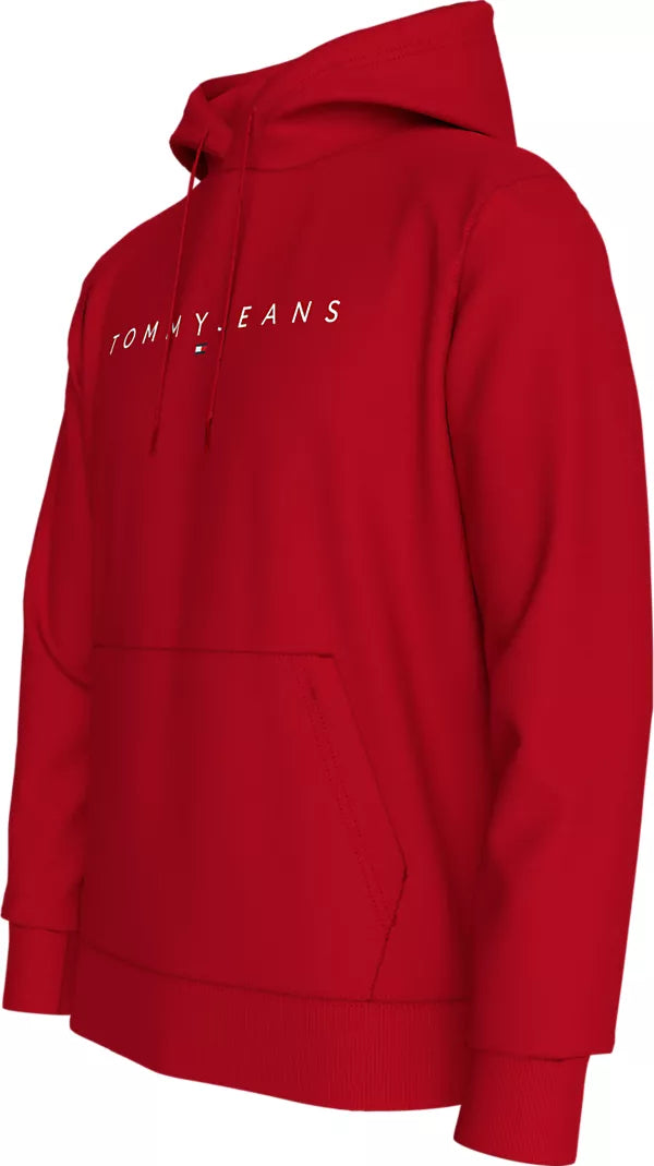 TJM REG LINEAR LOGO HOODIE EXT - DEEP CRIMSON