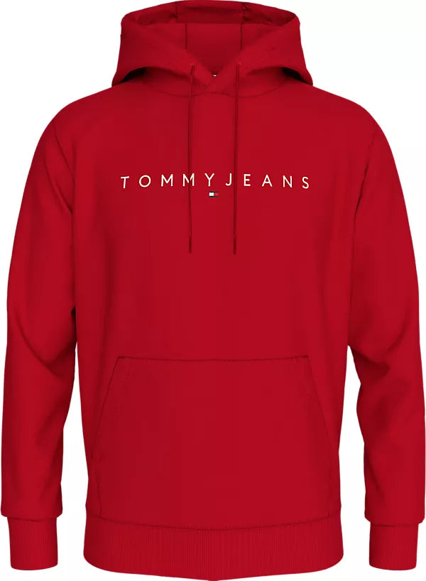 TJM REG LINEAR LOGO HOODIE EXT - DEEP CRIMSON