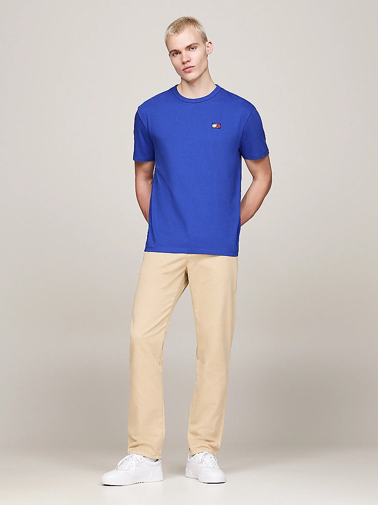 Tommy Jeans - Badge Crew Neck T-Shirt - Bright Blue