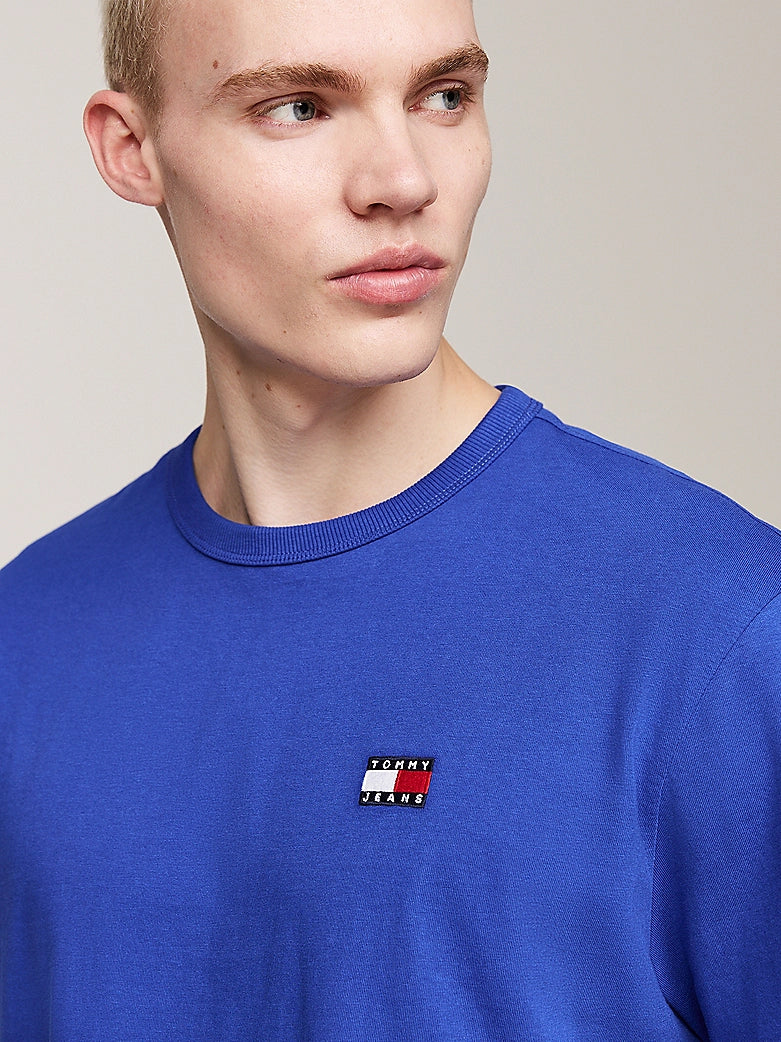 Tommy Jeans - Badge Crew Neck T-Shirt - Bright Blue