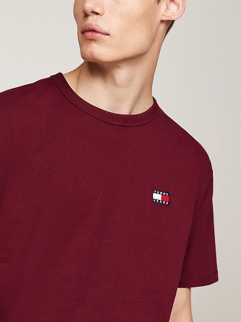 Tommy Jeans - Badge Crew Neck T-Shirt - Deep Rouge