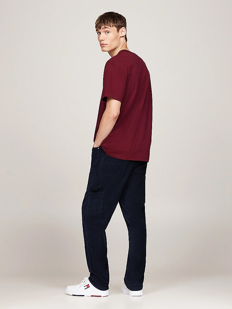 Tommy Jeans - Badge Crew Neck T-Shirt - Deep Rouge