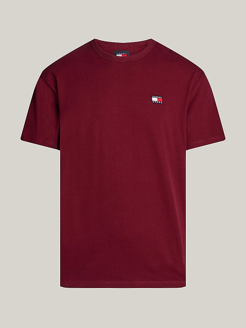 Tommy Jeans - Badge Crew Neck T-Shirt - Deep Rouge