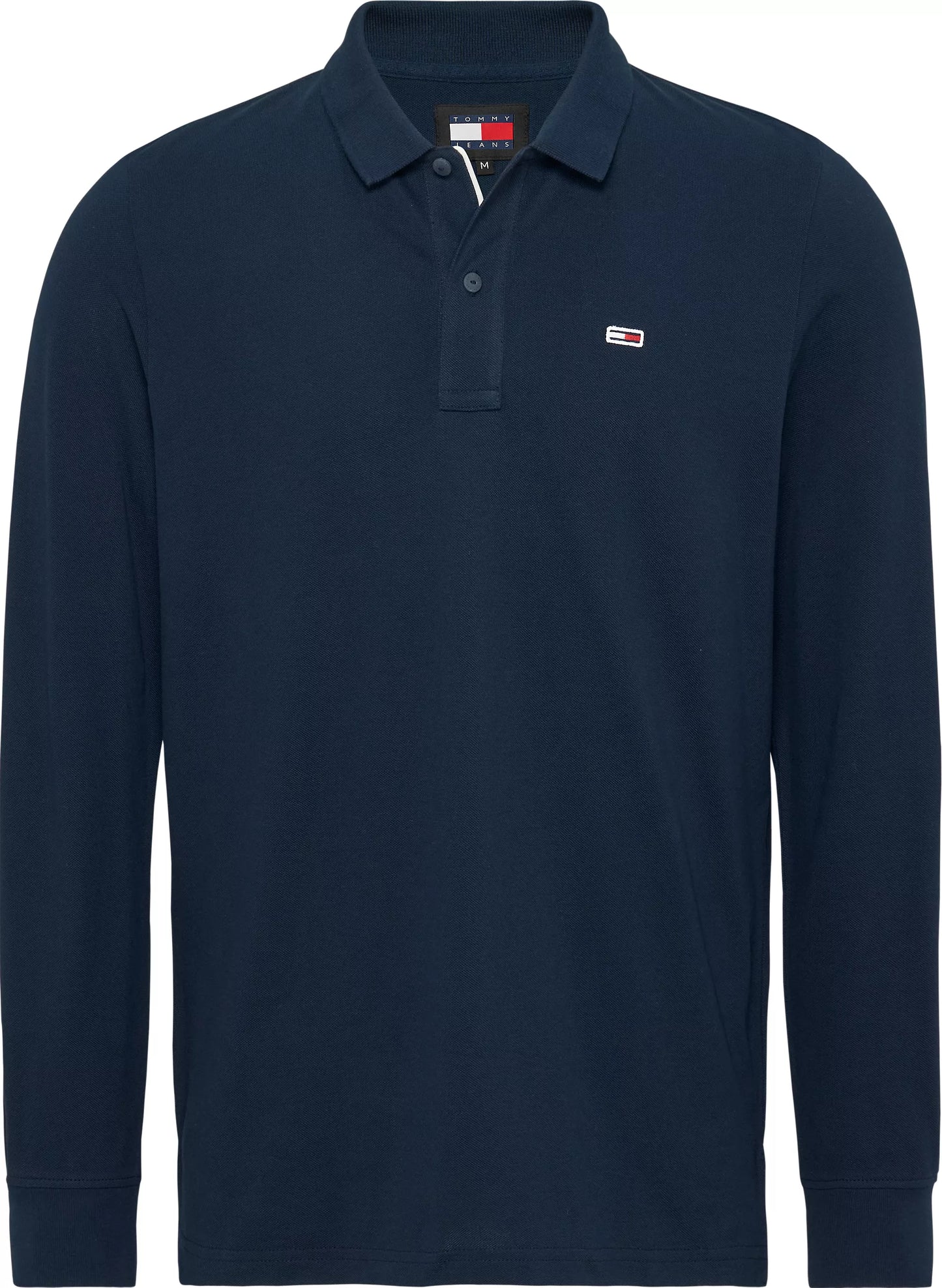 Tommy Jeans - Slim Placket Long Sleeve Polo - Dark Night Navy