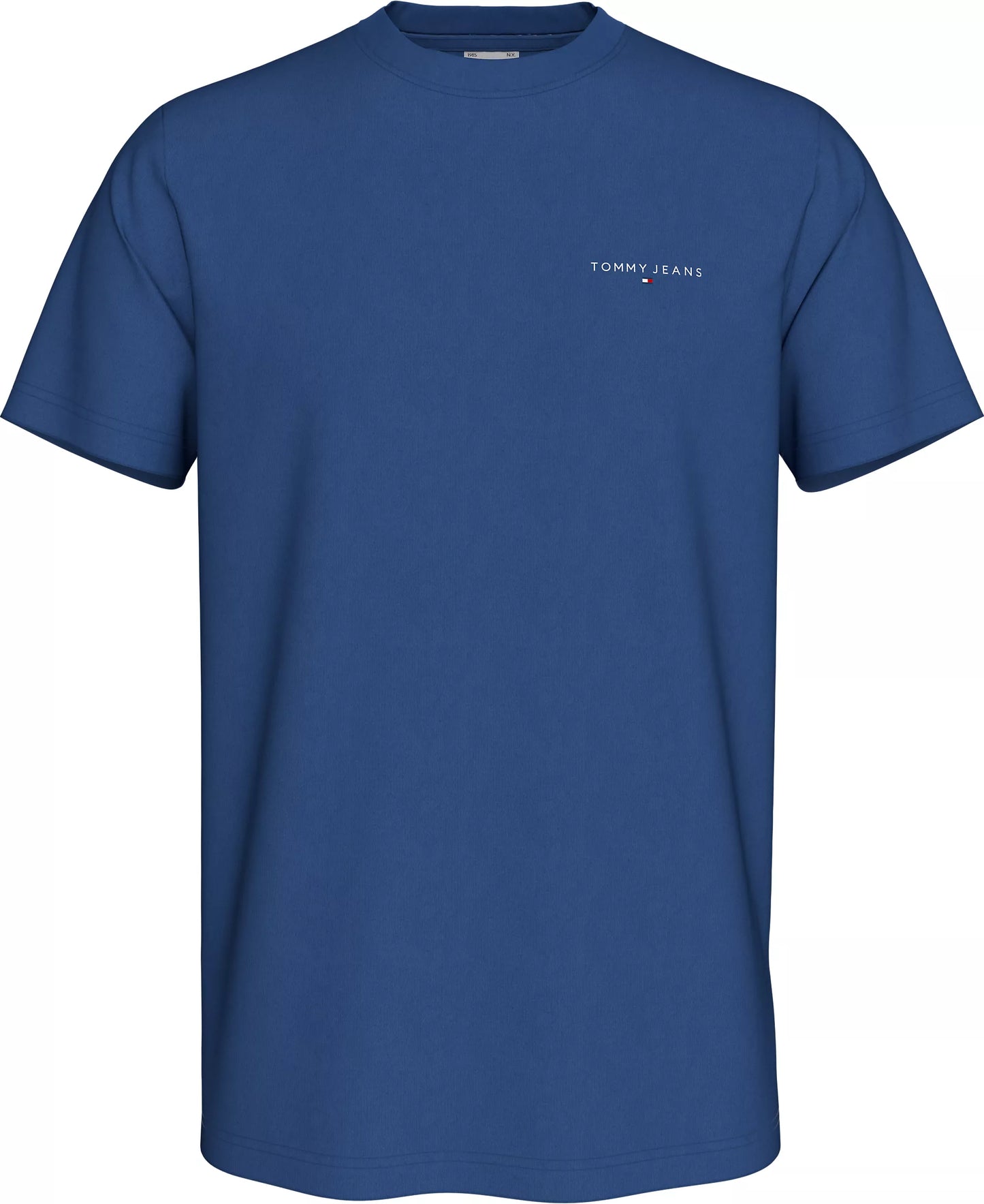 Tommy Jeans - Slim Linear Chest Logo Tee - Bright Blue