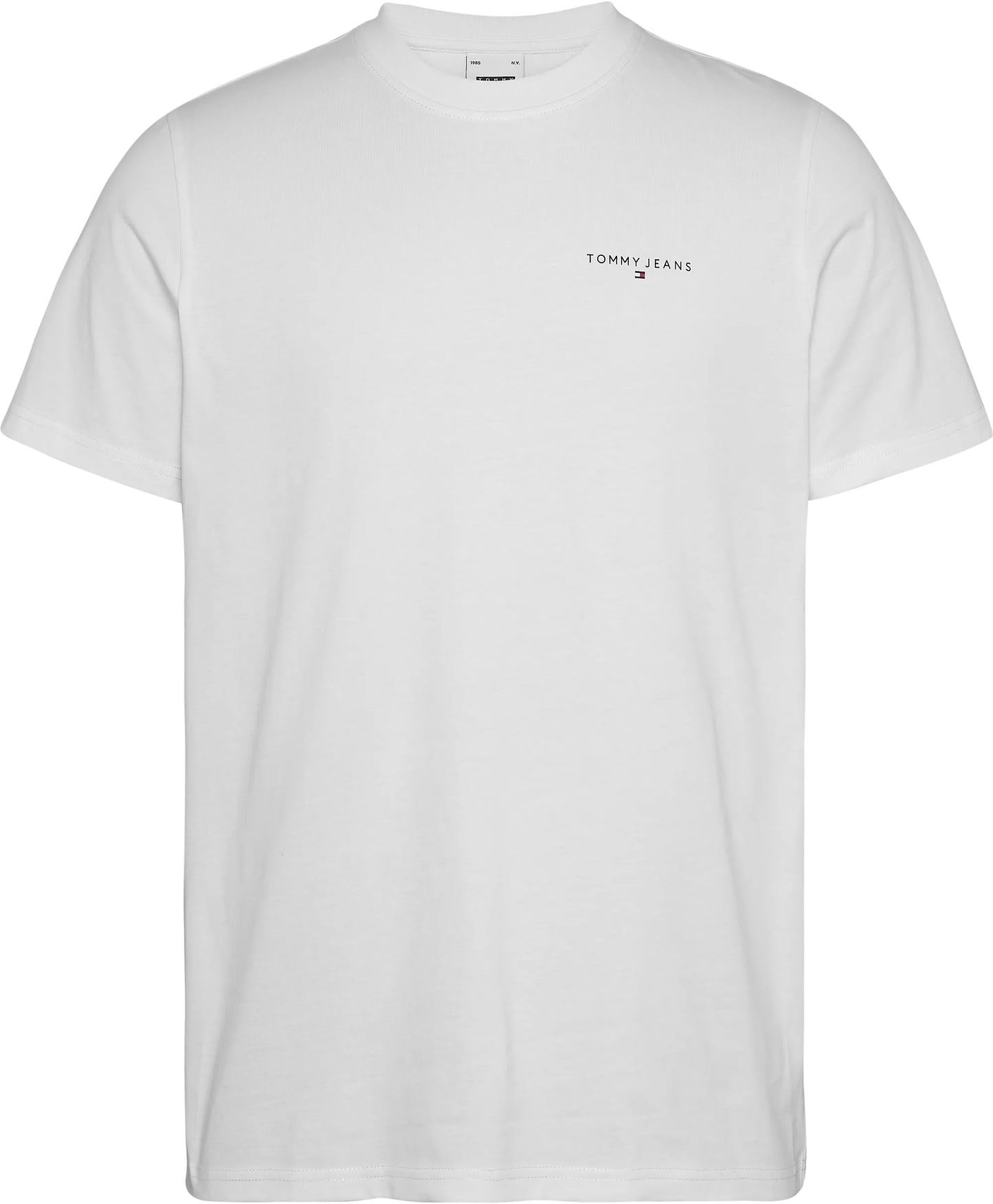 Slim Linear Chest Logo Tee - White