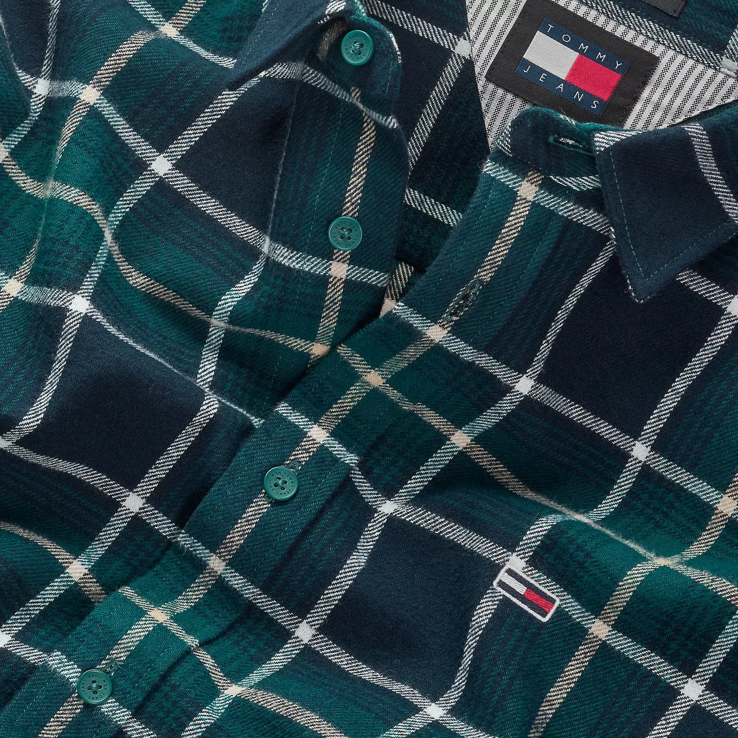 Tommy Jeans - Flannel Check Relaxed Shirt - Deep Seawater Check