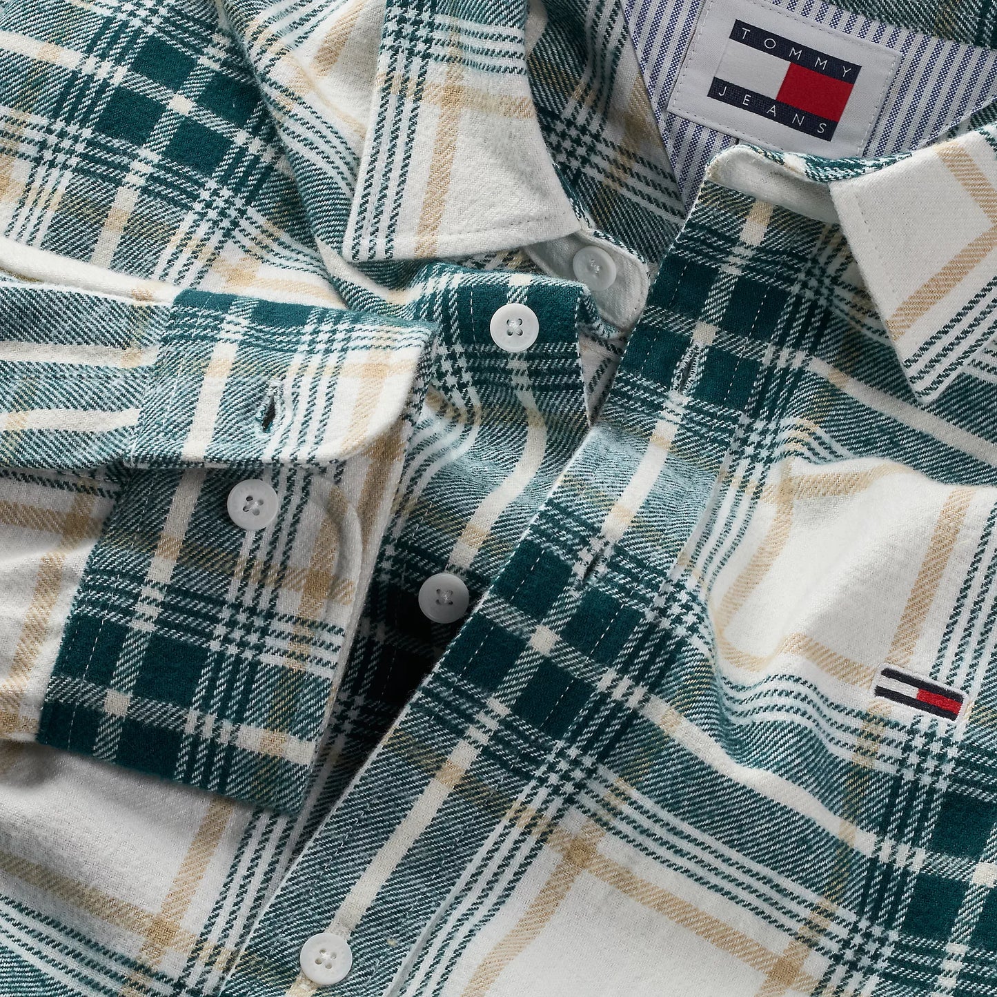 Tommy Jeans - Flannel Check Relaxed Shirt - Ancient White Check