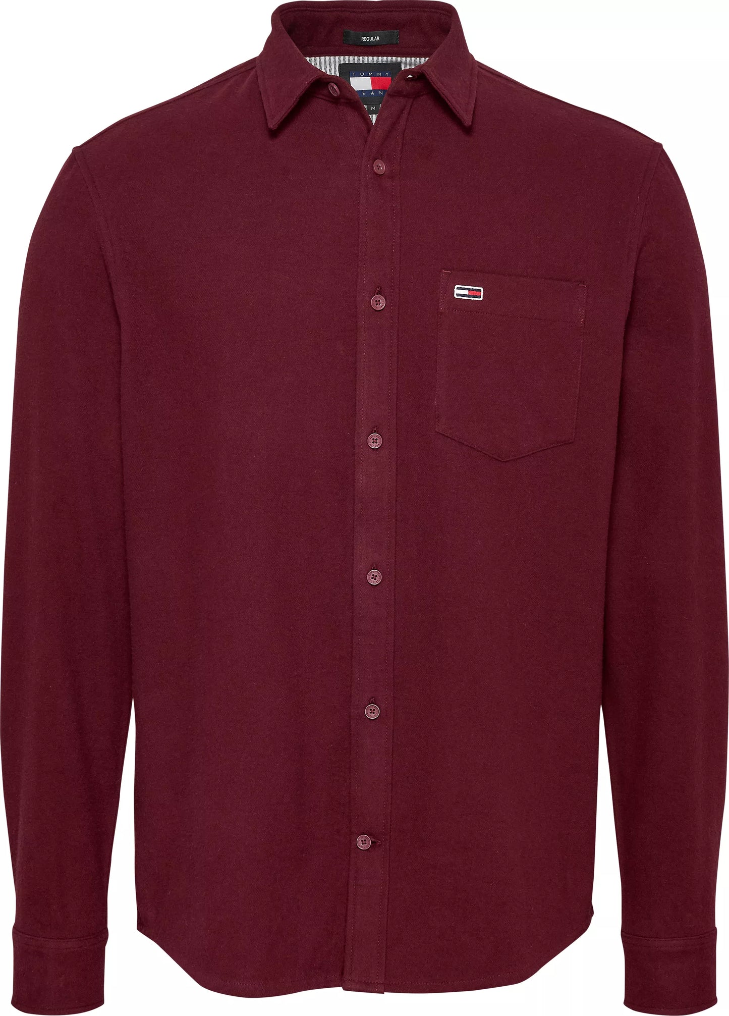 TJM Regular Flannel Shirt - Deep Rouge