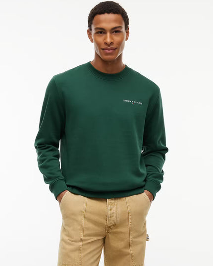 Regular Linear Crew Sweatshirt - Velvet Green