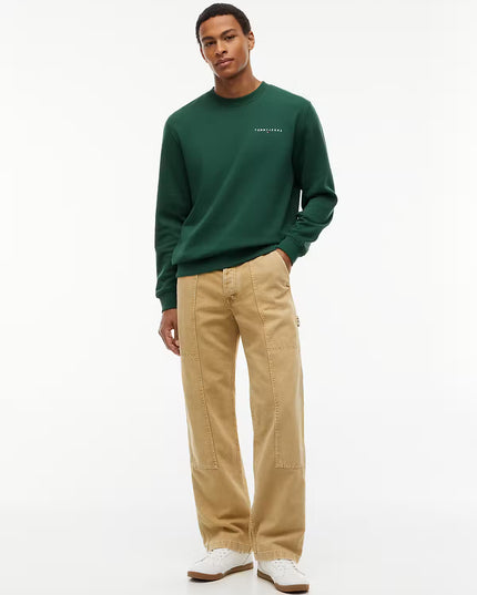 Regular Linear Crew Sweatshirt - Velvet Green