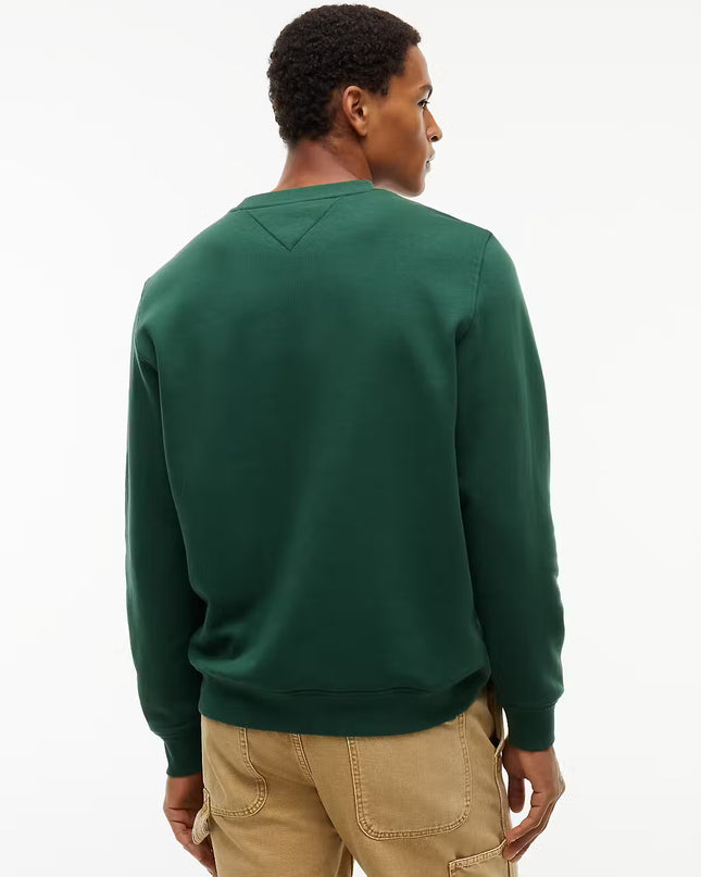 Regular Linear Crew Sweatshirt - Velvet Green