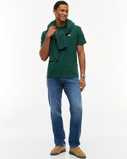Tommy Flag Crew Neck T-Shirt in Velvet Green