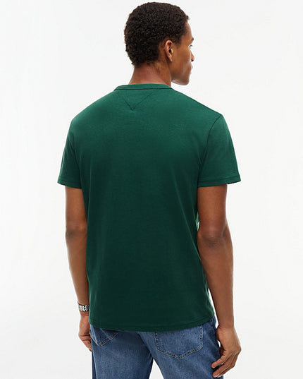 Tommy Flag Crew Neck T-Shirt in Velvet Green