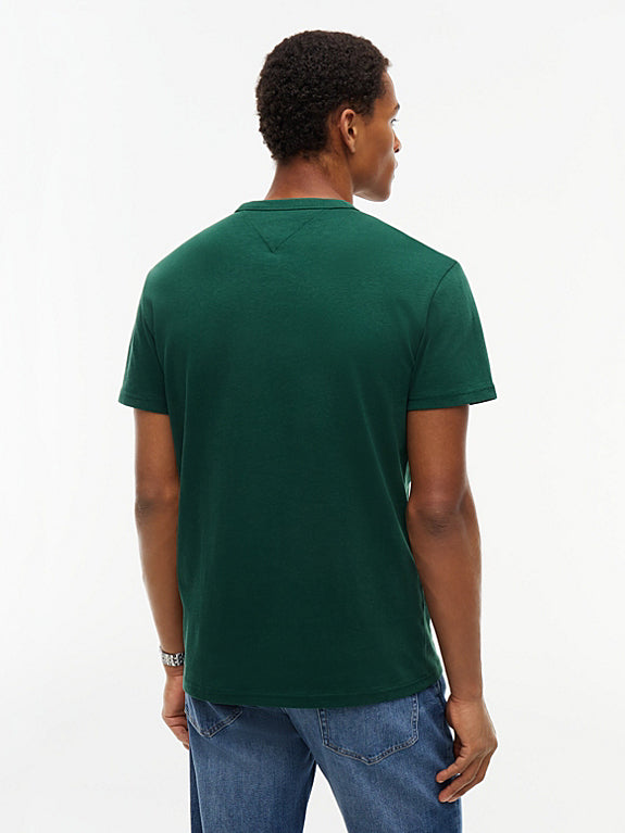 Tommy Flag Crew Neck T-Shirt in Velvet Green