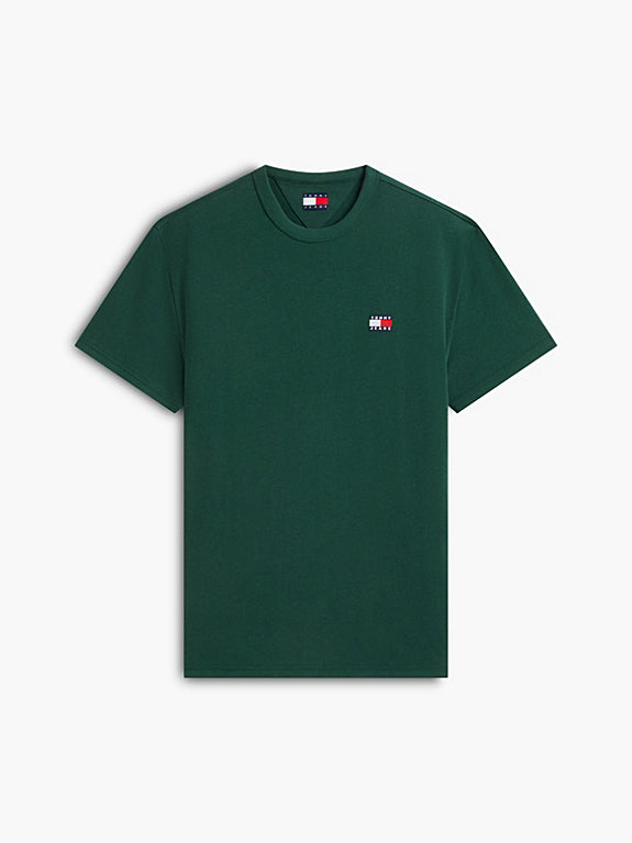 Tommy Flag Crew Neck T-Shirt in Velvet Green