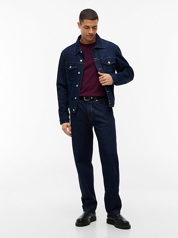 Tommy Flag Crew Neck T-Shirt in Calypso Berry