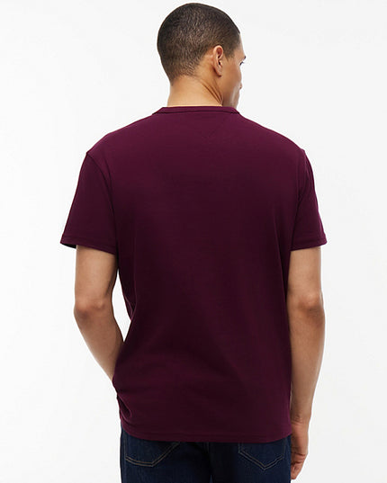 Tommy Flag Crew Neck T-Shirt in Calypso Berry