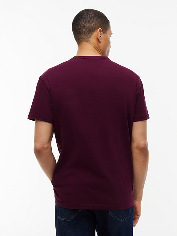 Tommy Flag Crew Neck T-Shirt in Calypso Berry