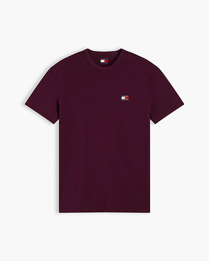 Tommy Flag Crew Neck T-Shirt in Calypso Berry