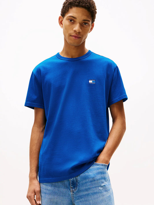 Tonal Tommy Badge Crew Neck T-Shirt - Vibrant Indigo Tonal