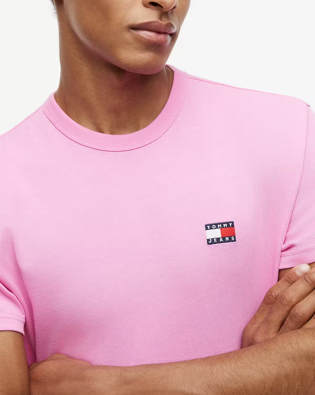 TJM Bagde Crew Neck T-Shirt - Pink Daisy