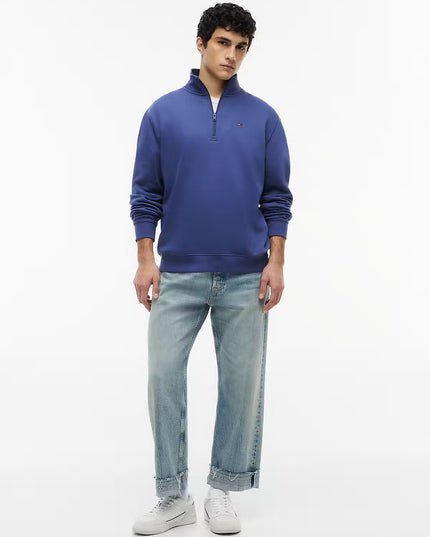 Fleece 1/4 Zip Mock Neck - Blue Storm