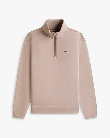 Tommy Flag Fleece 1/4 Zip Jumper - Ivy Mink