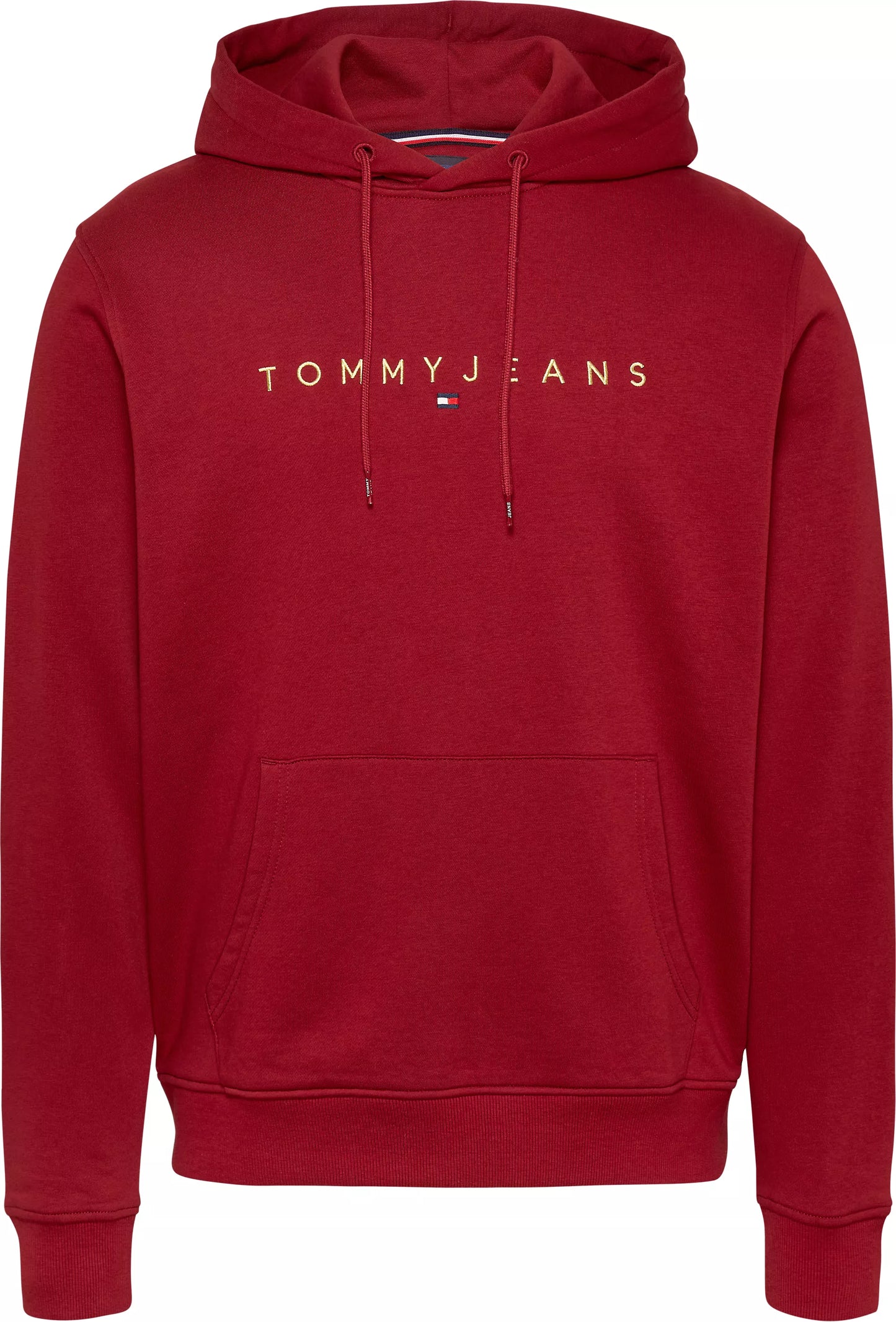 Tommy Jeans - Linear Gold Logo Hood - Regatta Red