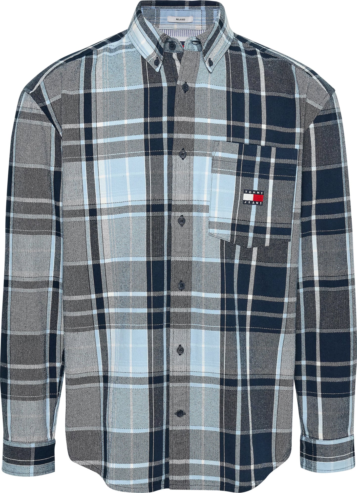 Tommy Jeans - 2 Ply Brushed Flannel Shirt - Navy/Multi