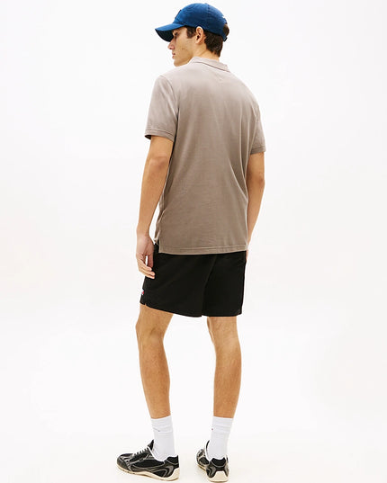 Tommy Flag Slim Fit Pique Polo Shirt -  Ivy Mink