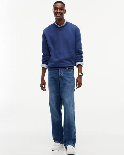 Regular Essential Fleece Crew Sweatshirt - Basic Navy