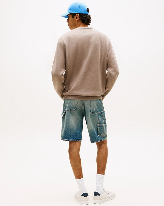 Tommy Flag Brushed Fleece Sweatshirt - Ivy Mink