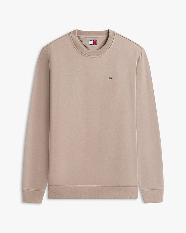 Tommy Flag Brushed Fleece Sweatshirt - Ivy Mink