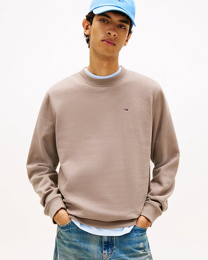 Tommy Flag Brushed Fleece Sweatshirt - Ivy Mink